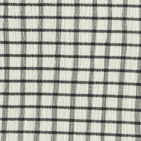 Black Check Warp Knit, Polyester
