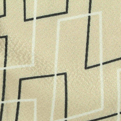 Black Geometric Knit, Polyester, 180 gsm