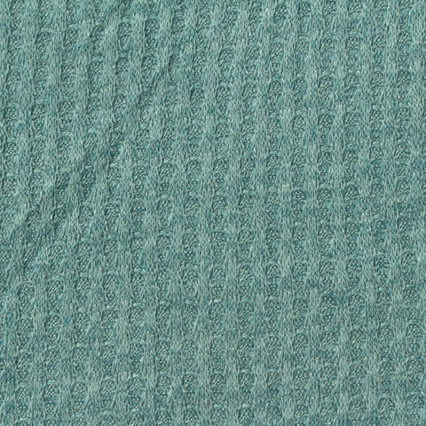 Polyester Viscose Stretch Waffle Knit Fabric, 172 gsm, 165 cm — Blue