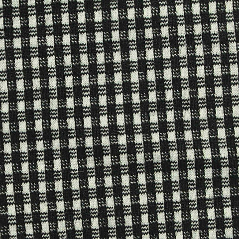 Black Check Jersey Knit, Polyester
