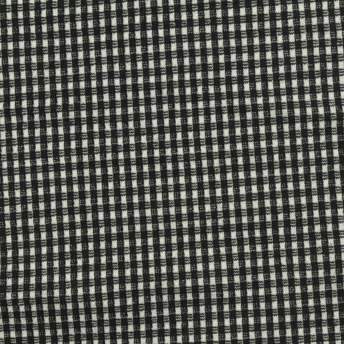 Black Check Jersey Knit, Polyester