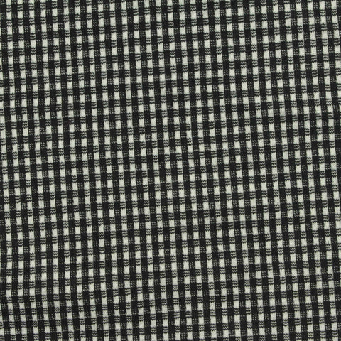 Black Check Jersey Knit, Polyester