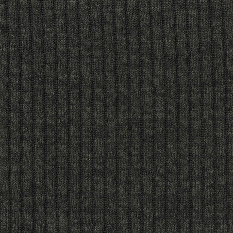 Polyester Stretch Rib Knit Fabric, 303 gsm, 164 cm — Grey