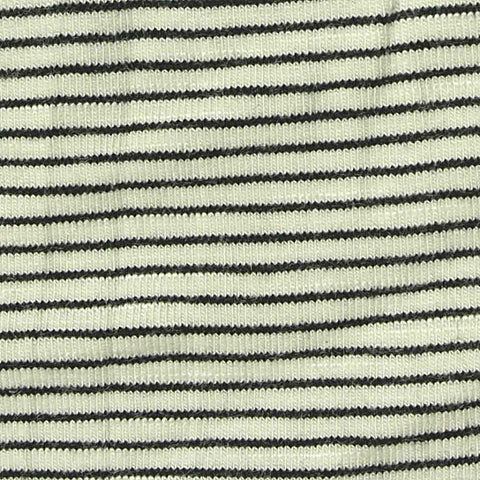 Black Horizontal-Stripe Jersey Knit, Viscose, 190 gsm