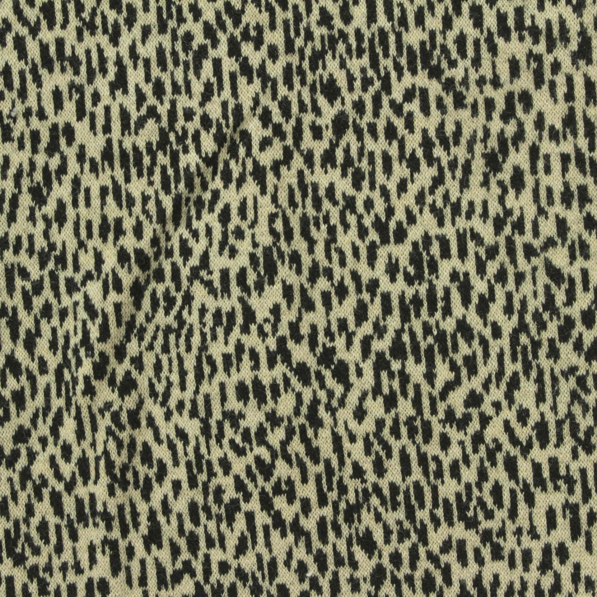 Black Animal Print Interlock Knit, Polyester, 310 gsm
