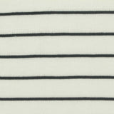 White Horizontal-Stripe Rib Knit, Polyester