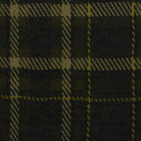 Dark Green Plaid Interlock Knit, Polyester