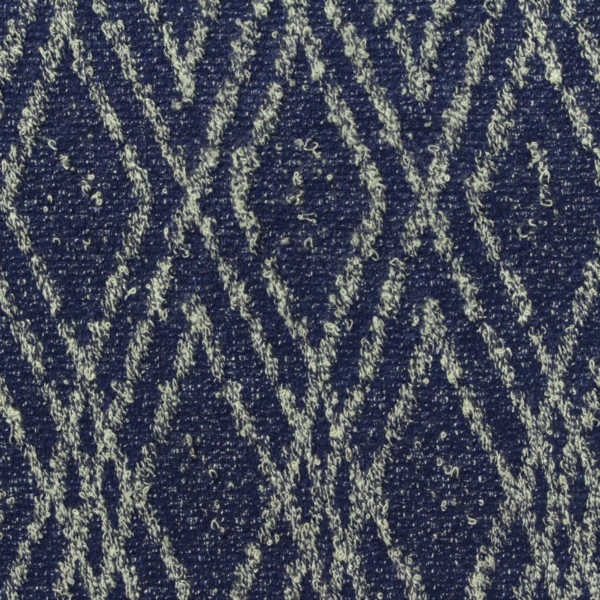 Navy Diamond Interlock Knit, Poly-Viscose