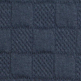 Dark Blue Tone-on-Tone Square Jacquard, Poly-Cotton — texture