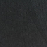 Cotton Stretch Rib Knit Fabric, 295 gsm — Black