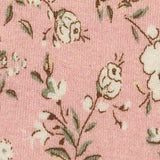 Cream Floral Rib Knit, Cotton — texture