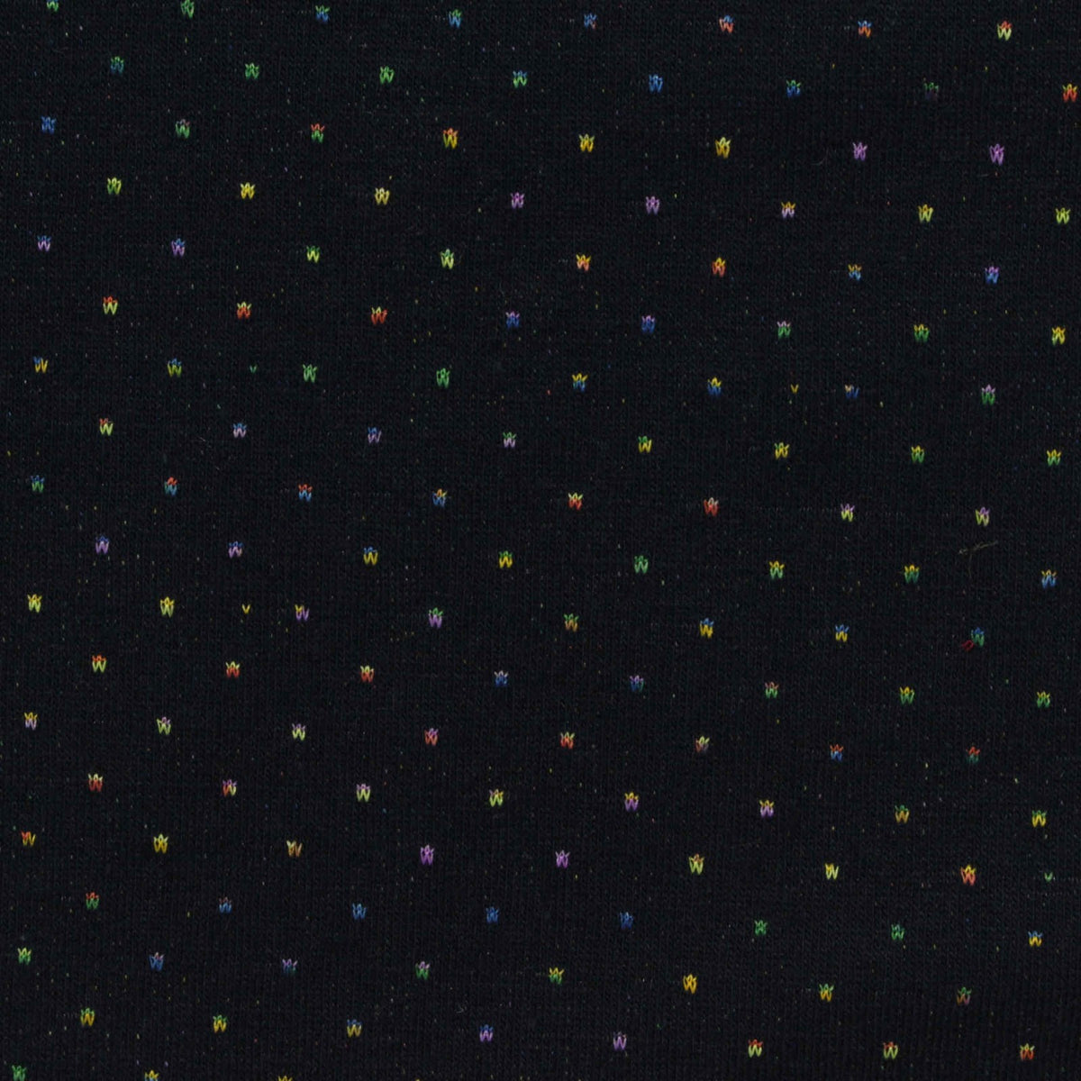 Black Dots French Terry, Cotton-Poly, 180 gsm