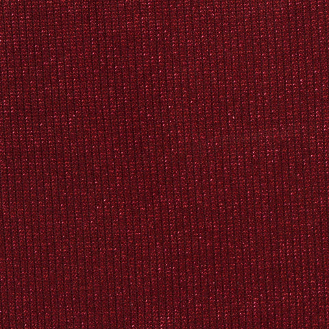Red Marl Rib Knit, Viscose-Poly, 185 gsm
