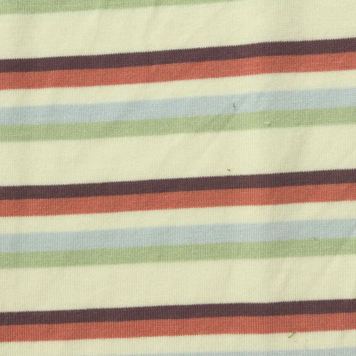 Cream Horizontal-Stripe Jersey Knit, Viscose, 190 gsm