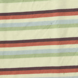 Cream Horizontal-Stripe Jersey Knit, Viscose