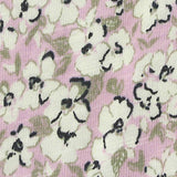 White Flowers Jersey Knit, Cotton — texture