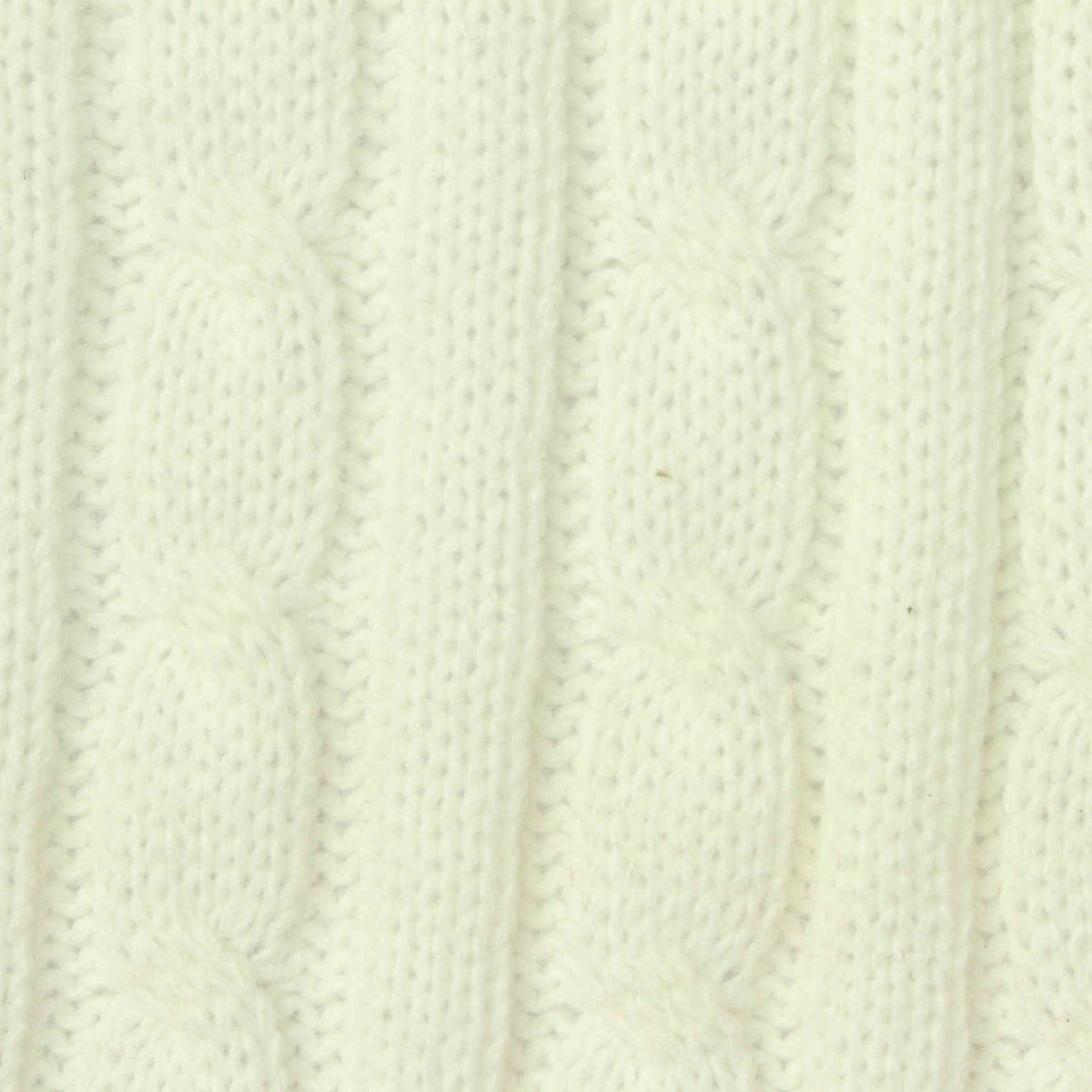 Jacquard 100% Acrylic Pointelle Knit Fabric, 410 gsm, 150 cm — White