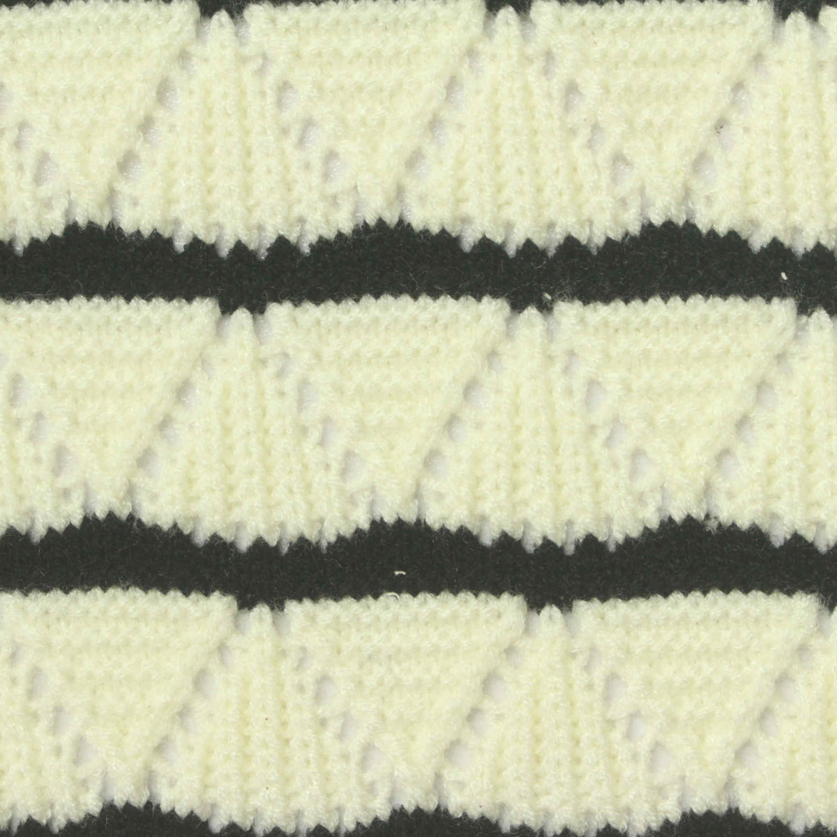 Cream Eyelet Pointelle Knit, Viscose-Poly