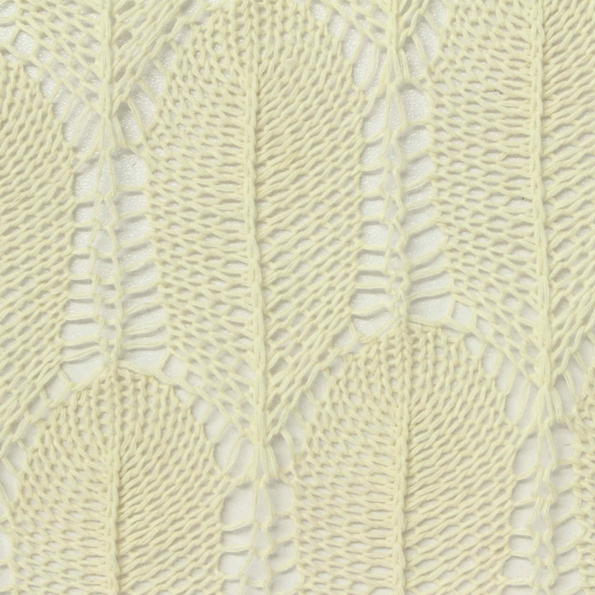 Cream Openwork Pointelle Knit, Poly-Cotton, 215 gsm