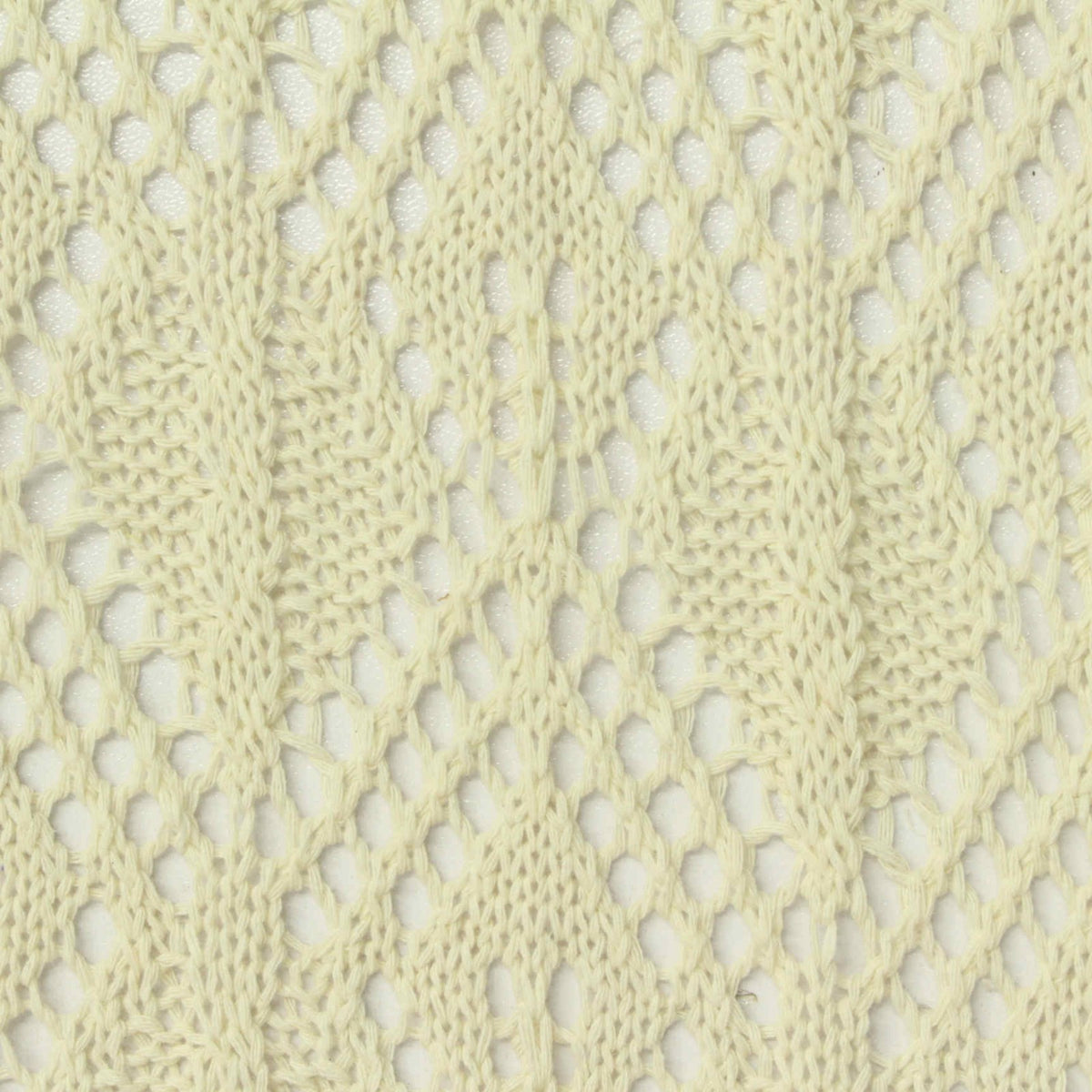 Cream Openwork Pointelle Knit, Poly-Cotton, 253 gsm