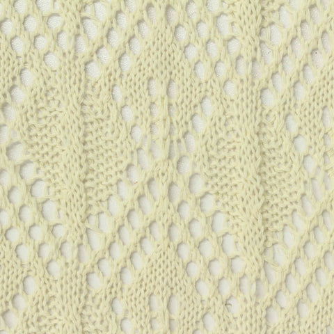 Cream Openwork Pointelle Knit, Poly-Cotton, 253 gsm
