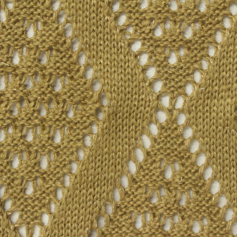Gold Openwork Pointelle Knit, Polyester
