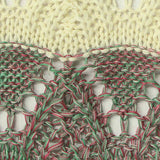 Cream Marl Pointelle Knit, Polyester — texture