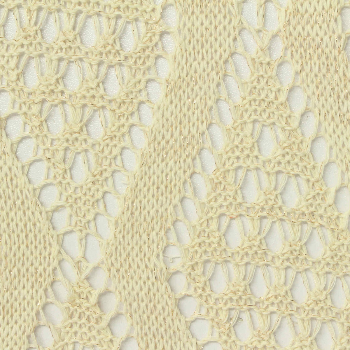 Light Cream Openwork Pointelle Knit, Poly-Cotton
