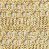 Light Yellow Openwork-Band Pointelle Knit, Poly-Cotton — texture