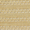 Light Yellow Openwork-Band Pointelle Knit, Poly-Cotton