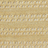 Light Yellow Openwork-Band Pointelle Knit, Poly-Cotton