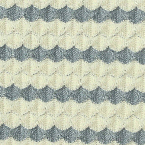 Cream Horizontal-Stripe Jersey Knit, Poly-Cotton
