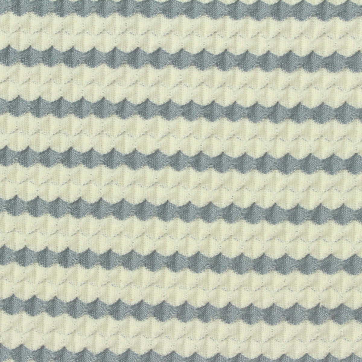 Cream Horizontal-Stripe Jersey Knit, Poly-Cotton