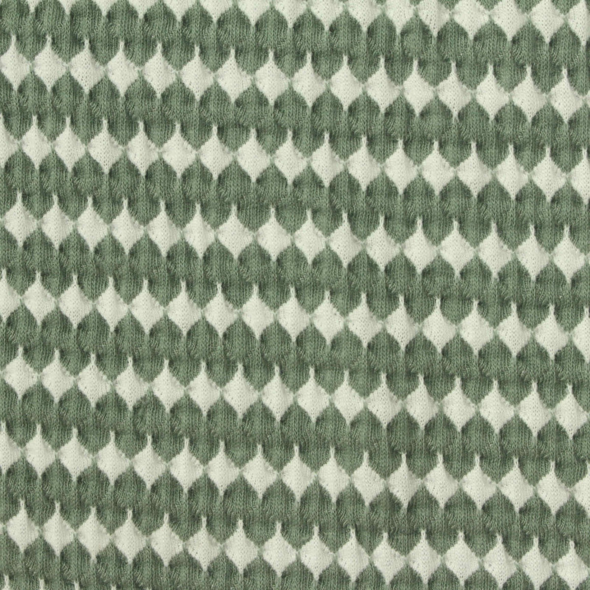 Striped Polyester Cotton Stretch Jersey Knit Fabric, 200 gsm, 150 cm — Green
