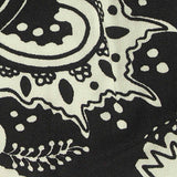 Black Abstract-Paisley Twill, Viscose — texture