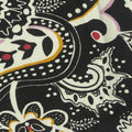 Black Abstract-Paisley Twill, Viscose