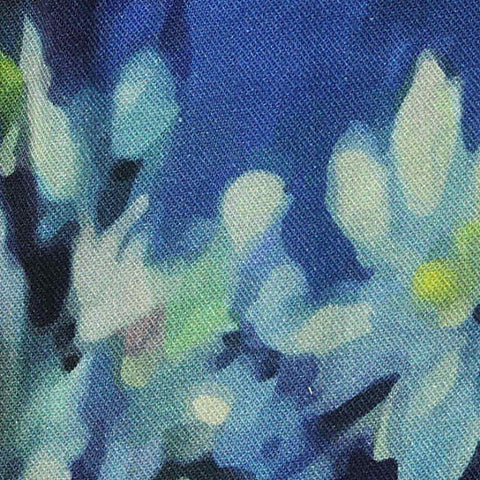 Printed 100% Viscose Twill Fabric, 145 gsm, 135 cm — Navy