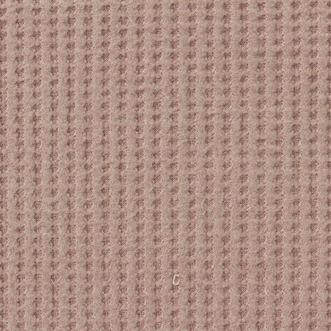 Brushed Polyester Stretch Waffle Knit Fabric, 220 gsm, 135 cm — Pink