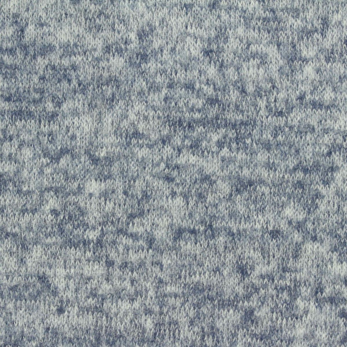 Brushed Polyester Viscose Stretch Chunky Knit Fabric, 200 gsm, 170 cm — Blue