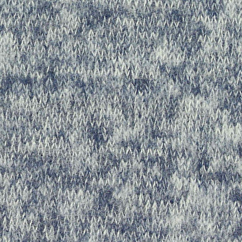 Brushed Polyester Viscose Stretch Chunky Knit Fabric, 200 gsm, 170 cm — Blue