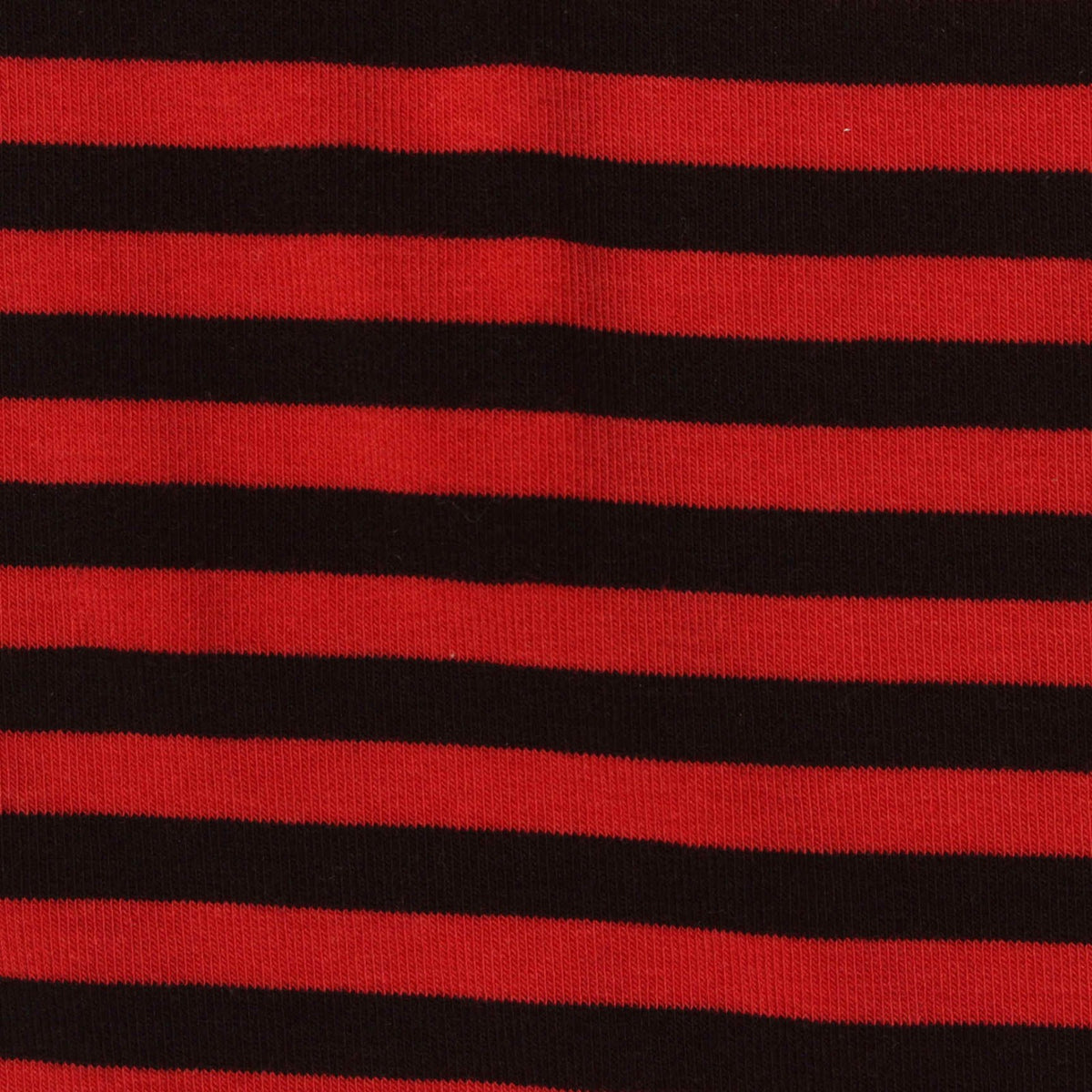 Striped Viscose Cotton Stretch Rib Knit Fabric, 245 gsm, 160 cm — Red