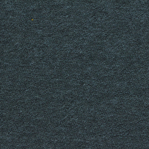 Dark Teal Marl French Terry, Cotton-Poly