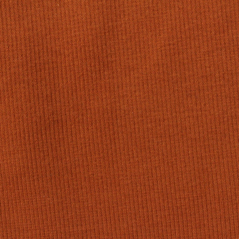 Cotton Stretch Rib Knit Fabric, 360 gsm, 115 cm — Orange