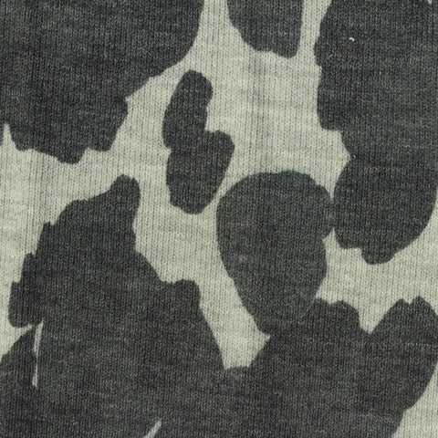 Dark Grey Animal Print Chunky Knit, Poly-Viscose