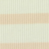Cream Horizontal-Stripe Rib Knit, Poly-Viscose — texture