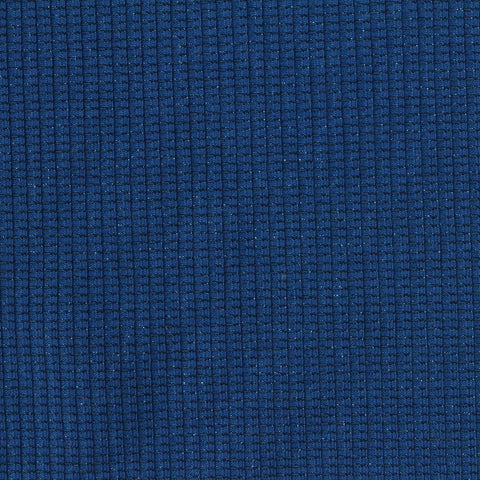Blue Marl Rib Knit, Polyester, 230 gsm, 120 cm
