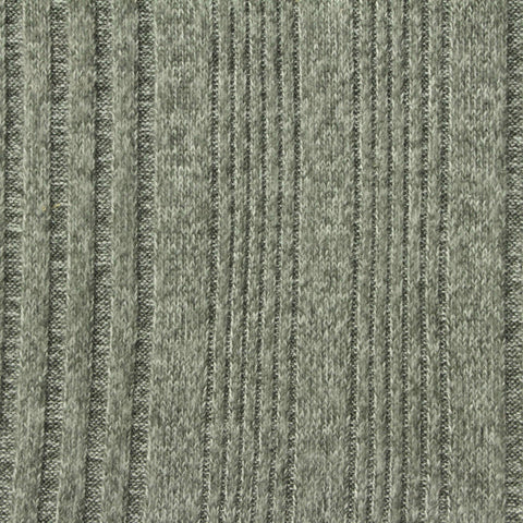 Heathered Grey Marl Rib Knit, Polyester, 195 gsm