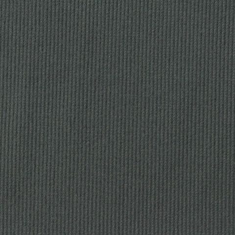 Brushed Polyester Stretch Rib Knit Fabric, 300 gsm, 120 cm — Grey