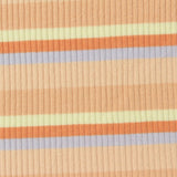 Peach Horizontal-Stripe Rib Knit, Viscose