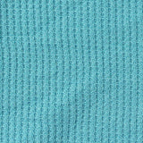 Polyester Viscose Stretch Waffle Knit Fabric, 180 gsm, 170 cm — Blue — texture